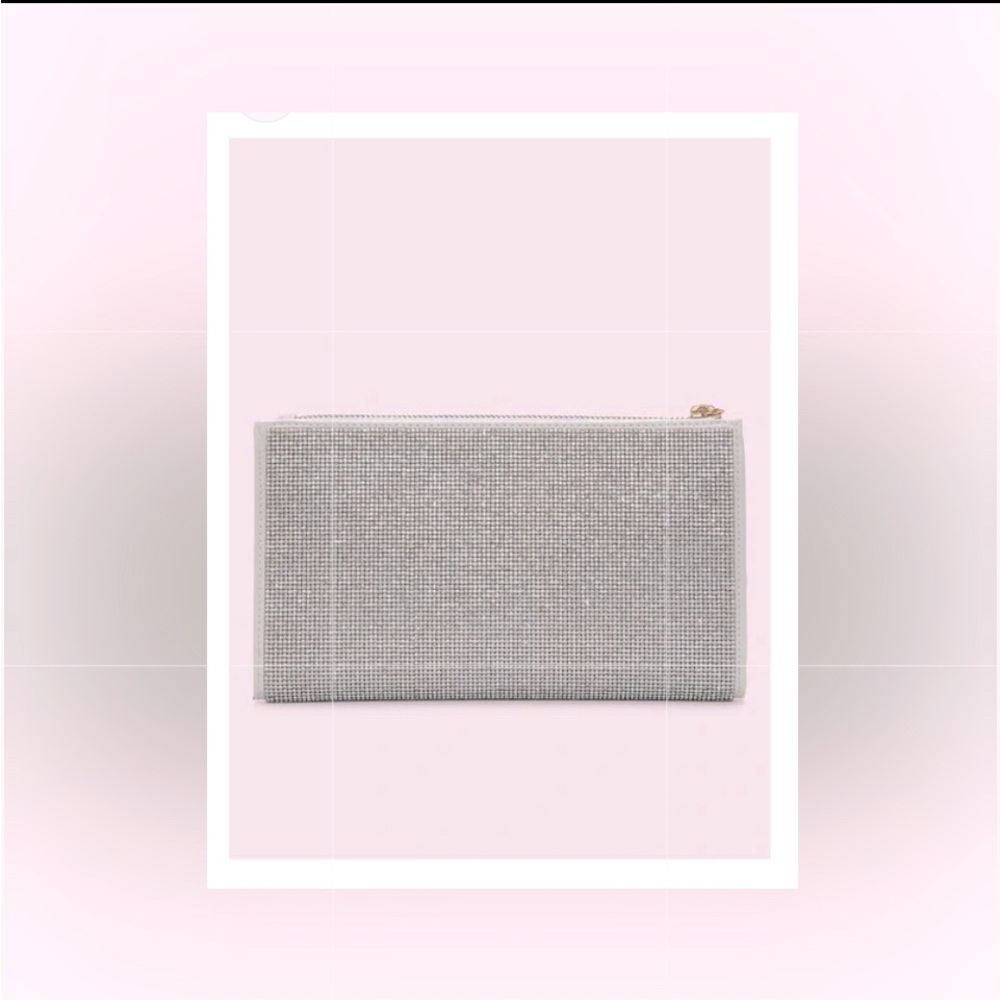 Rare!💝LoveShackFancyxVSPink Rhinestone Bow Fancy Wristlet🎀 Be iconic!🌸 - Picture 3 of 4